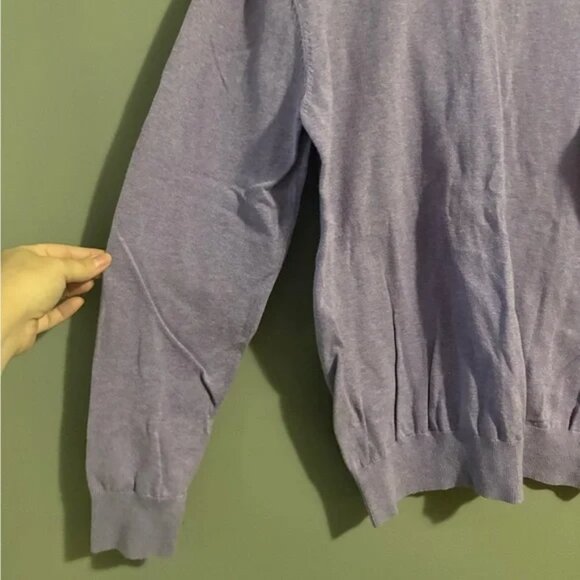 Studio W by Woolworths size Large Men's Purple Sweater cotton blend fitted - Picture 5 of 5